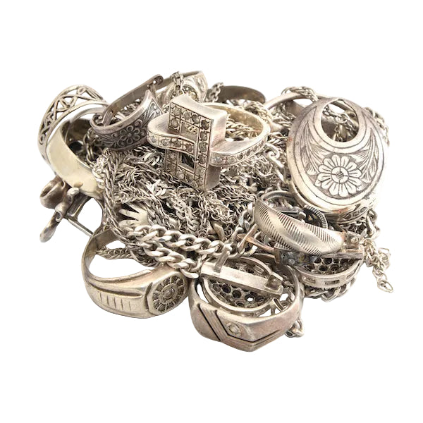 Scrap and unmarked silver