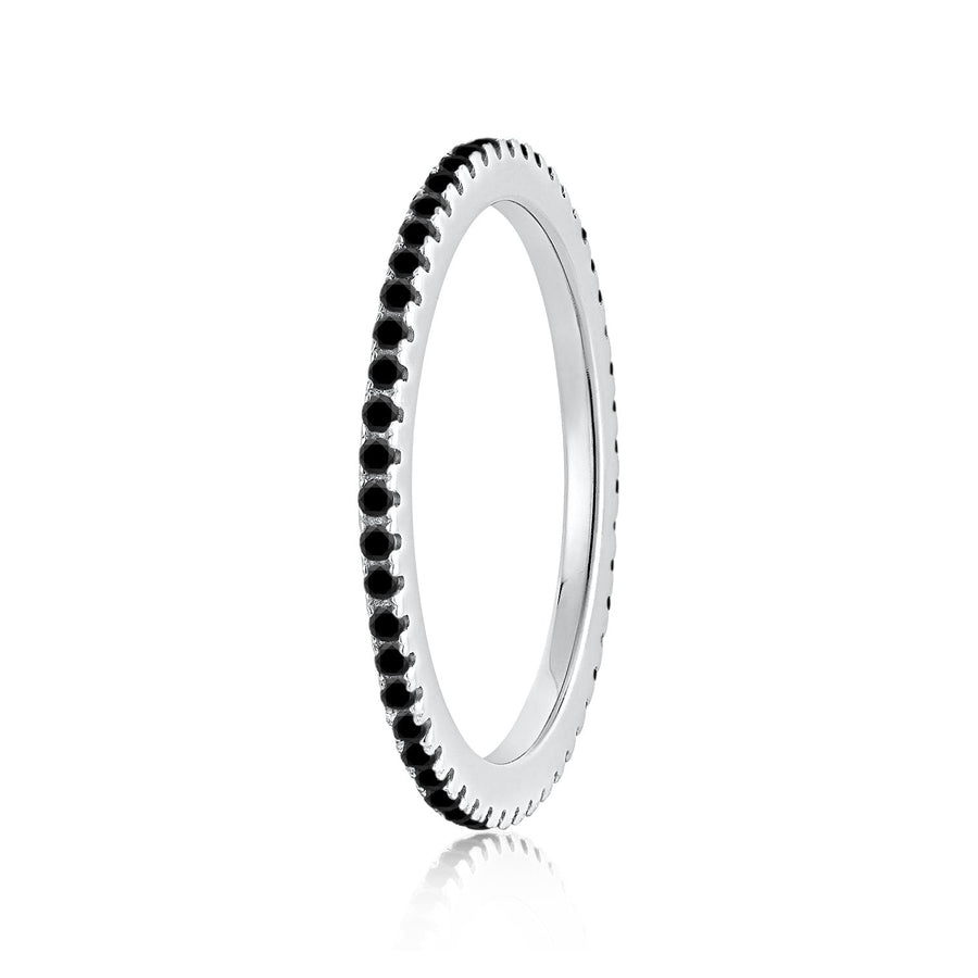 Full eternity single row stackable ring