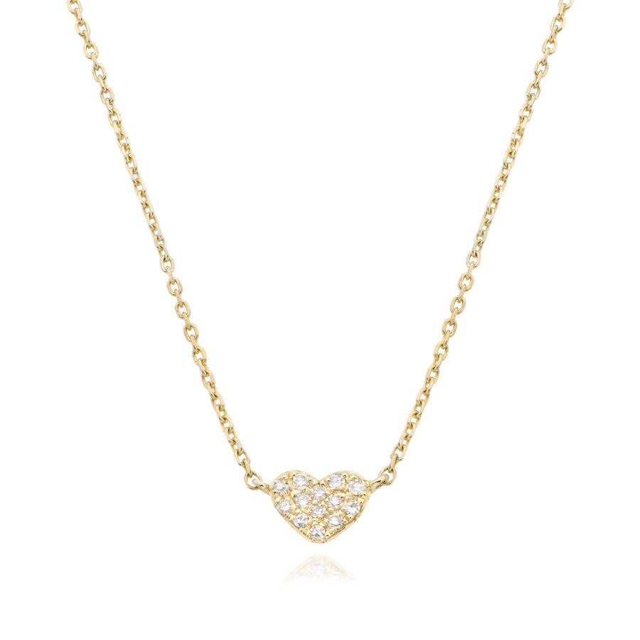 Small diamond heart necklace
