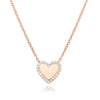 Diamond contour heart necklace