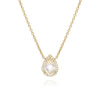 Diamond pear necklace