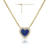 Lapis Agathe Heart Necklace (P)