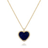 Beaded heart lapis necklace