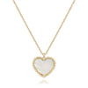 Beaded heart mother of pearl necklace