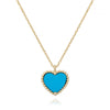 Beaded heart turquoise necklace
