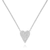 Sharp heart pave necklace
