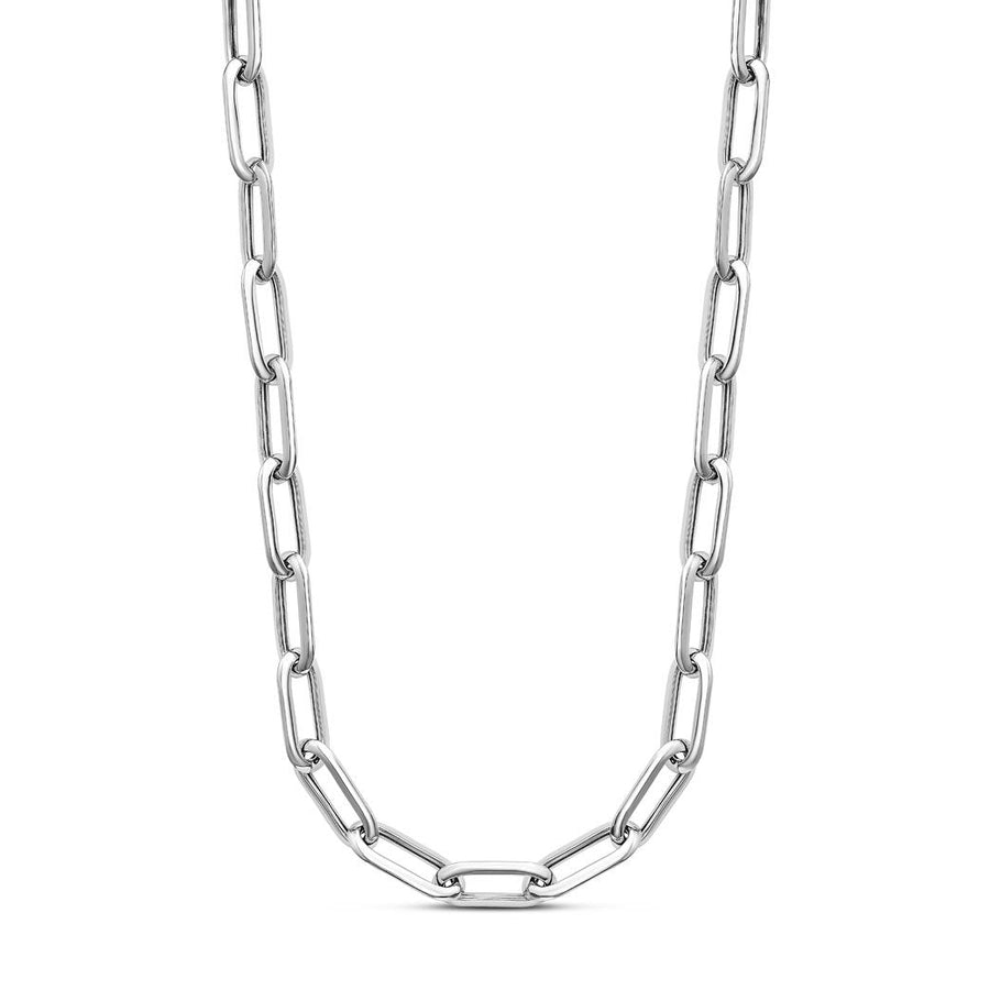 Paper clip tube link necklace