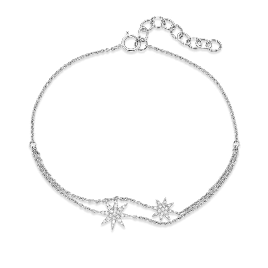 2 stars double chain bracelet