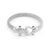 Timeless mesh bracelet with equestrian front clasp