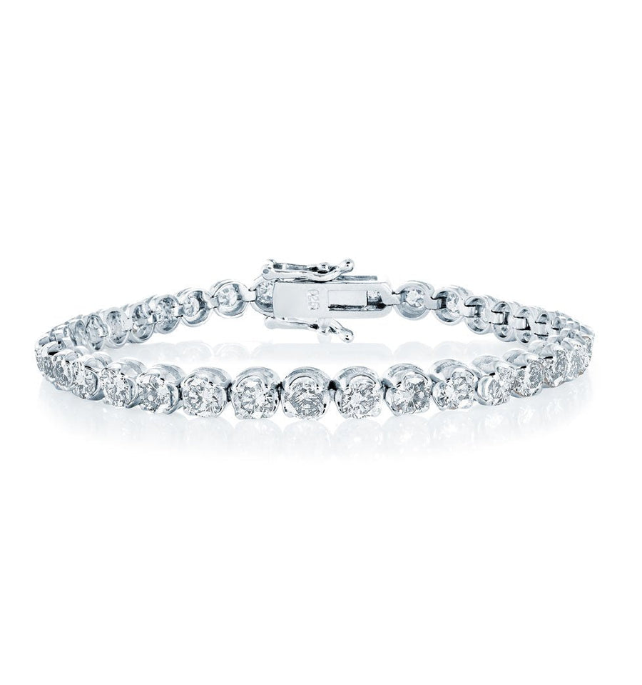 Round diamond tennis bracelet