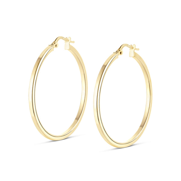 Square edge hoop earrings Outlet