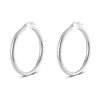 Medium Round tube hoop earrings