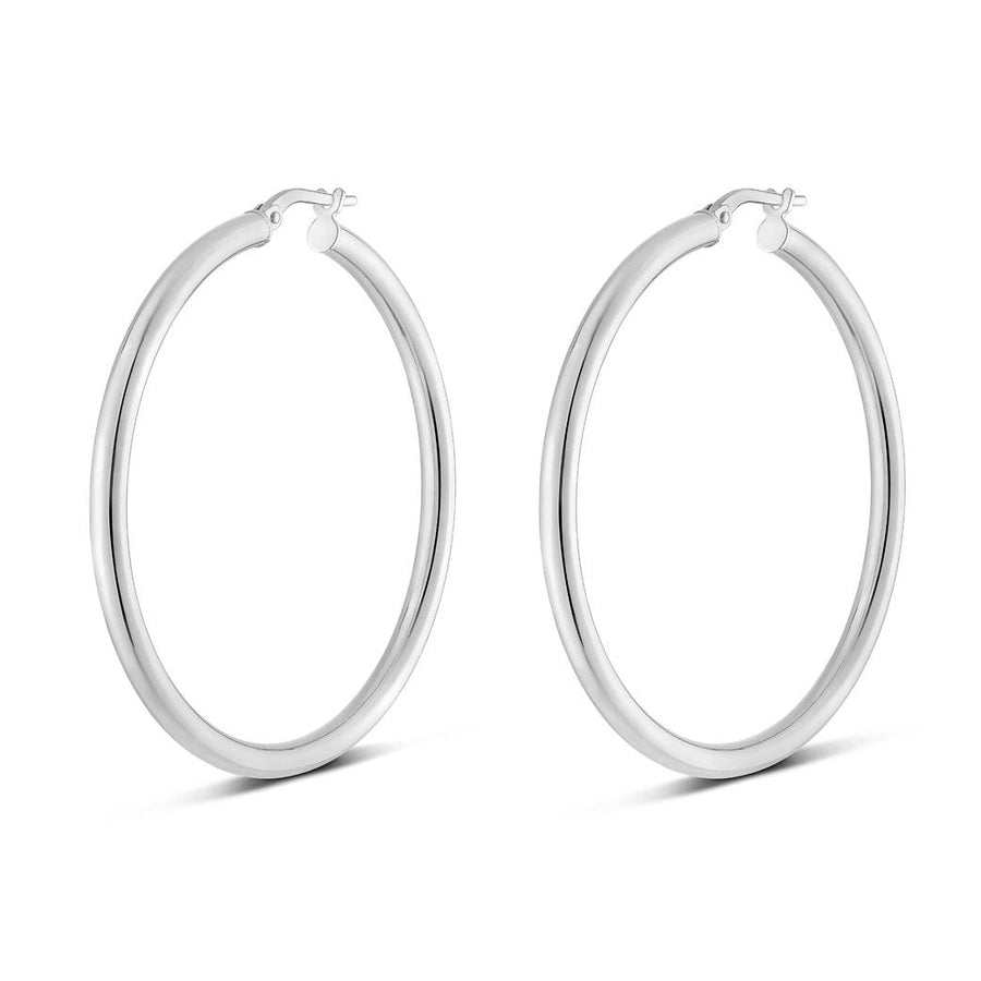 Large Round tube hoop earrings
