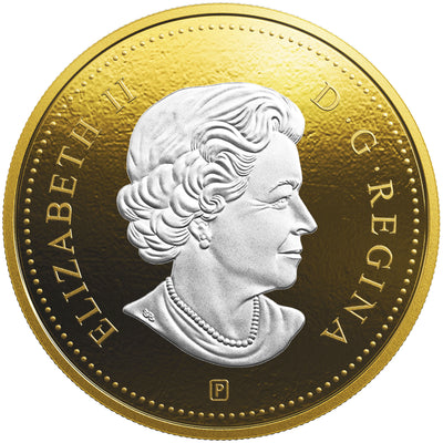 Twenty-Five Cent (25c) - Big Coin Series - 2019 Canada Pure Silver Reverse Gold Plating - Royal Canadian Mint