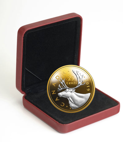 Twenty-Five Cent (25c) - Big Coin Series - 2019 Canada Pure Silver Reverse Gold Plating - Royal Canadian Mint