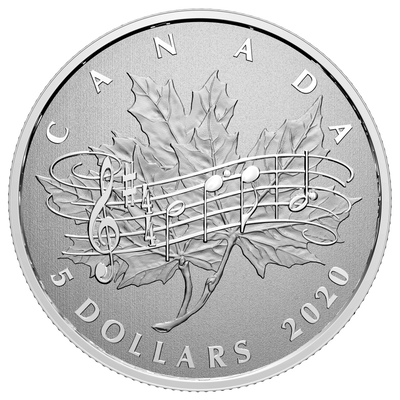 40th Anniversary of The National Anthem - Moments To Hold - 2020 Canada 1/4 oz Pure Silver Coin - Royal Canadian Mint
