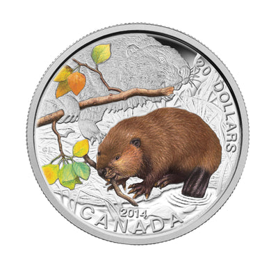 Beaver - Baby Animals - 2015 Canada 1oz Pure Silver Coin - Royal Canadian Mint