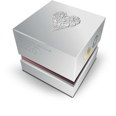 Best Wishes On You Wedding Day - 2020 Canada 1 oz Pure Silver Coin With Pink Gold Plating