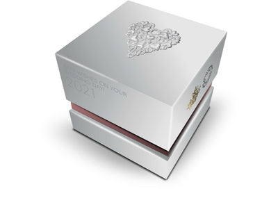 Best Wishes On You Wedding Day - 2021 Canada 1 oz Pure Silver Coin With Pink Gold Plating
