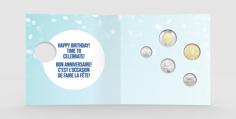 Birthday Gift Card Set - 2021 Canada 5-Coin Set - Royal Canadian Mint