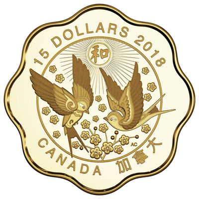Blessings of Harmony - 2018 Canada Pure Silver Gold Plated Coin - Royal Canadian Mint