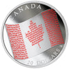 Canadian Flag - 2018 Canada 1 oz Pure Silver Coloured Coin - Royal Canadian Mint
