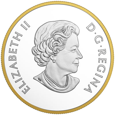 Caribou - Timeless Icons - 2018 Canada 1 oz Pure Silver Gold Plated Coin - Royal Canadian Mint