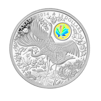 Chinese History & Traditions Series - Maple of Longevity - 2014 Canada 1oz Pure Silver Coin - Royal Canadian Mint