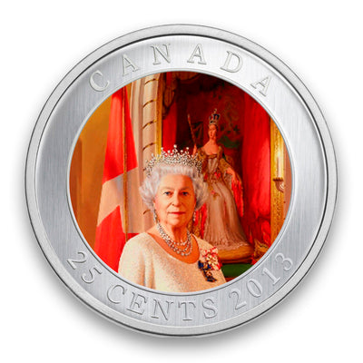 Coronation of Queen Elizabeth II - 60th Anniversary - 2013 Canada 25c Twenty Five Cent Coin - Royal Canadian Mint