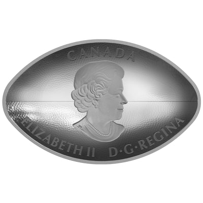 Football Shaped and Curved Coin - 2017 Canada 1 oz Pure Silver Coin - Royal Canadian Mint