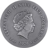2020 - Gray Wolf Wildlife in The Moonlight 2 oz Silver Coin With Gold Gilding - Niue