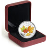 Majestic Maple Leaves (02) - 2014 Canada 1 oz Pure Silver Coloured Coin - Royal Canadian Mint