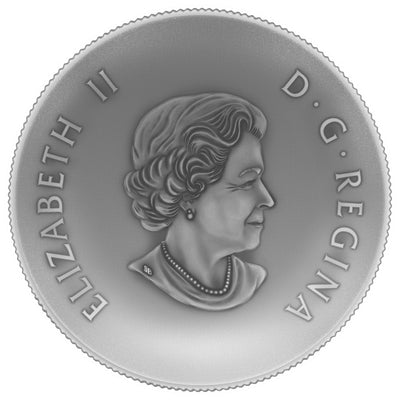 Maple Leaves In Motion - 2018 Canada 5 oz Pure Silver Convex Coin - Royal Canadian Mint