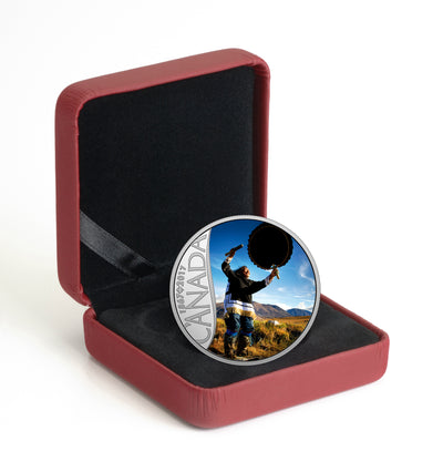 Nunavut Drum Dancing - Celebrating Canada's 150th Anniversary - 2017 Canada 1/2 oz Pure Silver Coin - Royal Canadian Mint