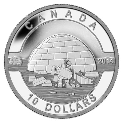 O Canada: The Igloo - 2014 Canada 1/2 oz Pure Silver Coin - Royal Canadian Mint