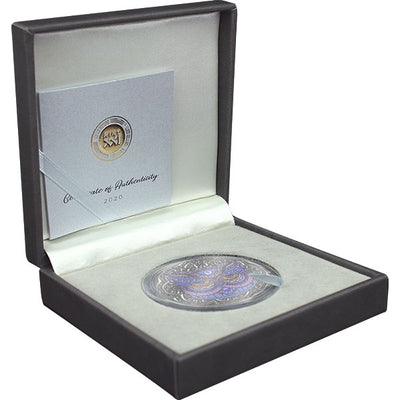 2020 - Owl Mandala Collection - 2 oz Silver Coin With Swarovski Crystal - Niue