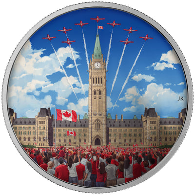 Parliament Building - Celebrating Canada - 2017 Canada 2 oz Pure Silver Coin Glow In The Dark - Royal Canadian Mint