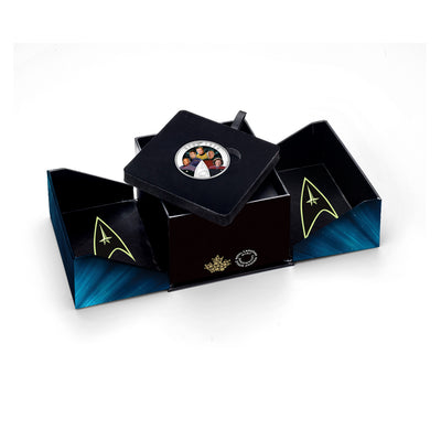 Star Trek™: Five Captains - 2017 Canada 2 oz Pure Silver Coloured Coin Glow In The Dark - Royal Canadian Mint