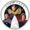 Star Trek™: Five Captains - 2017 Canada 2 oz Pure Silver Coloured Coin Glow In The Dark - Royal Canadian Mint