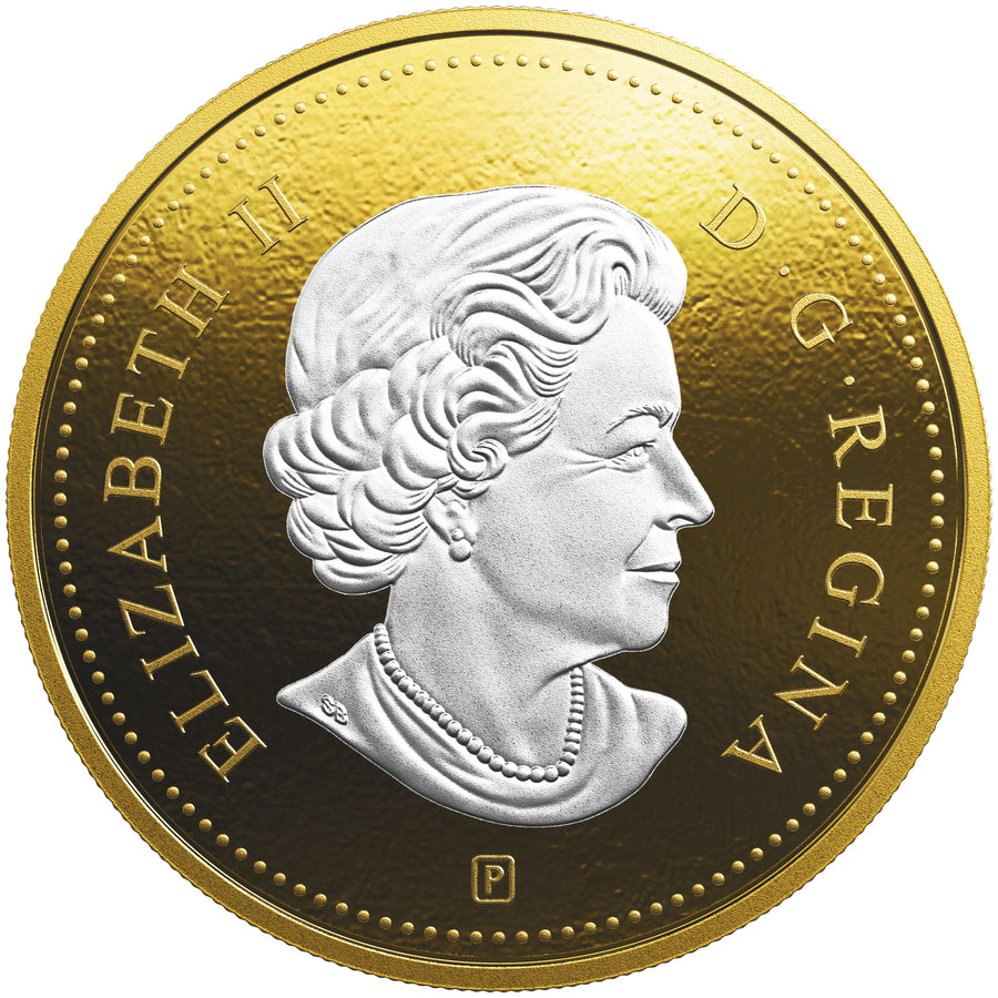Ten Cent (10c) - Big Coin Series - 2019 Canada Pure Silver Reverse Gold Plating - Royal Canadian Mint