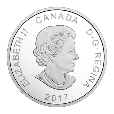 The Arctic Wolf - Glistening North - 2017 Canada 1 oz Pure Silver Coloured Coin - Royal Canadian Mint
