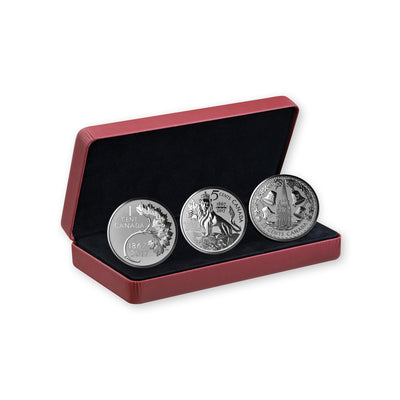 The Forgotten 1927 Designs - 2017 Canada 1 oz Pure Silver 3-Coin Set - Royal Canadian Mint
