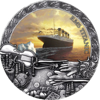 2020 - Titanic - Grand Shipwrecks In A History - 2 oz Silver Coin With Colour - Niue