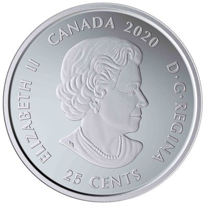 Toronto Raptors 25th Season - 2020 Canada 25c Twenty Five Cent Coin - Royal Canadian Mint