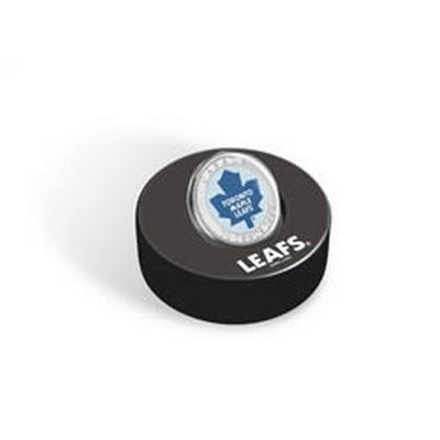 Toronto Maple Leafs - Coin in Puck - 2009  Canada 50c Fifty Cent Coin In A Puck - Royal Canadian Mint