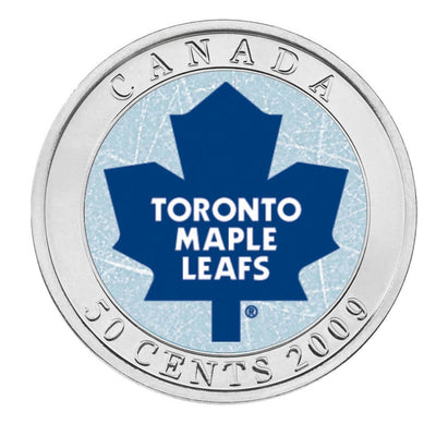 Toronto Maple Leafs - Coin in Puck - 2009  Canada 50c Fifty Cent Coin In A Puck - Royal Canadian Mint