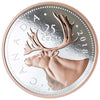 Twenty-Five Cent (25c) - Big Coin Series - 2018 Canada Pure Silver With Rose Gold Plating - Royal Canadian Mint