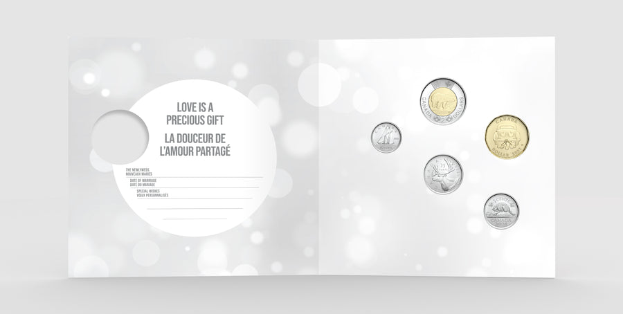 Wedding Gift Card Set - 2021 Canada 5-Coin Set - Royal Canadian Mint